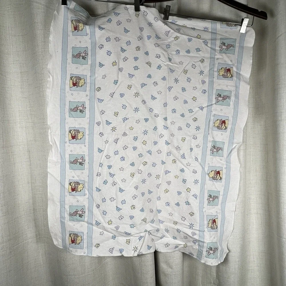 Vintage Winnie The Pooh Baby Receiving Blanket Eeyore Piglet Tigger 34